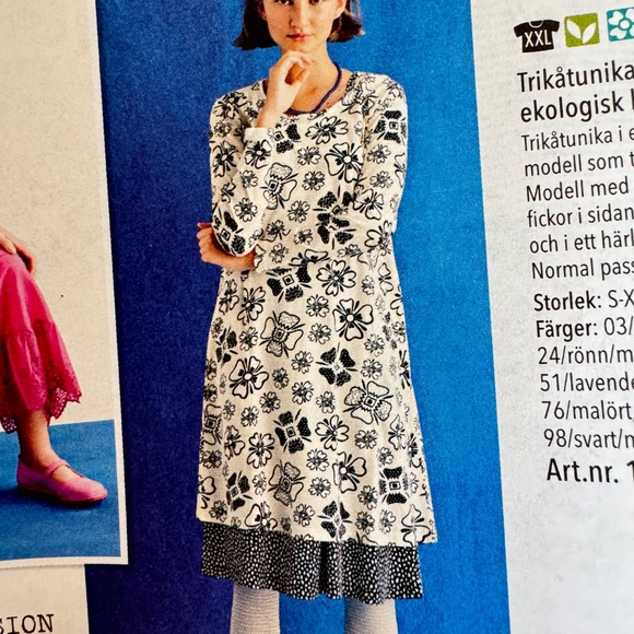 NWT Gudrun Sjöden “Joni” Tunic Dress – Size L – Organic Cotton/Modal - Picture 2 of 8